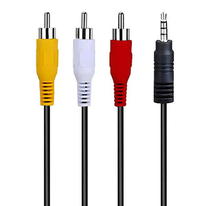 Audio Cable 3x1 1.5m - Black