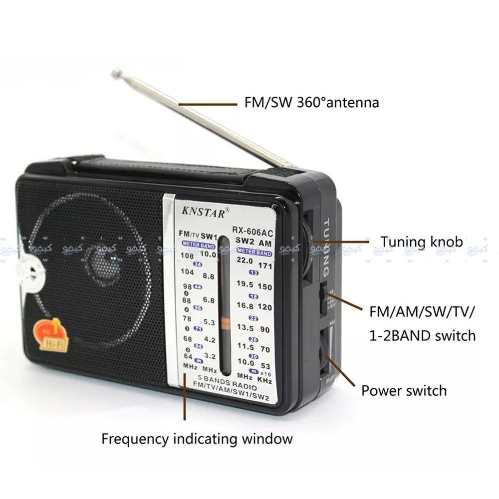 سبيكر راديو متنقل جولون RX-606 AC 1.0 - اسود