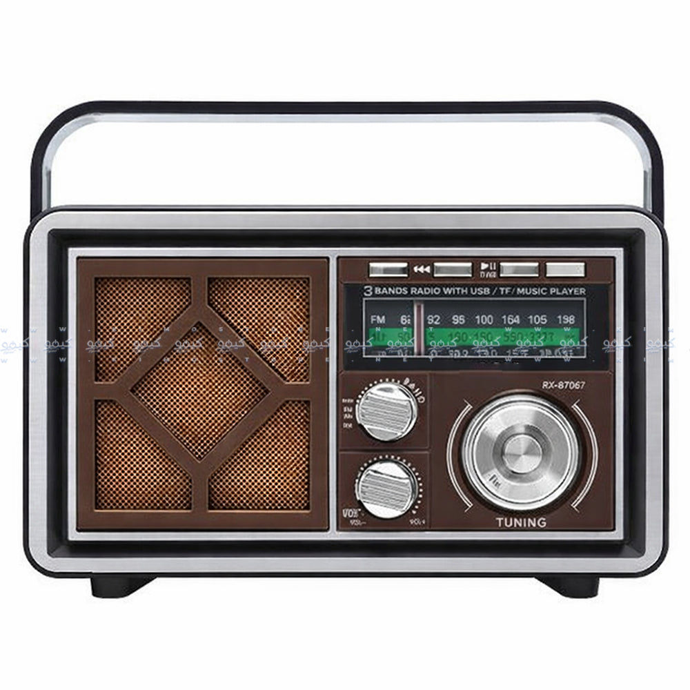 Golon RX-BT067 Portable Radio Speaker 1.0 - Brown