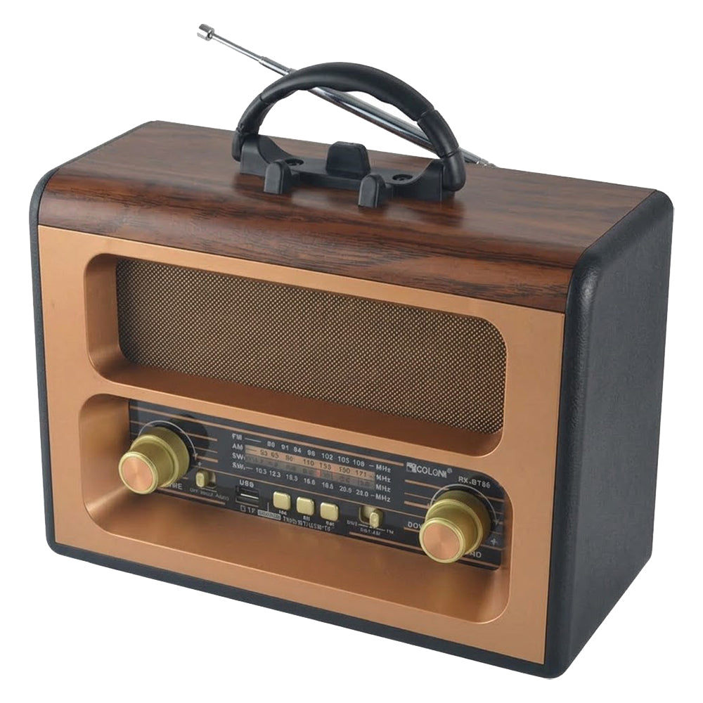 Golon RX-BT88 Portable Radio Speaker 1.0 - Gold