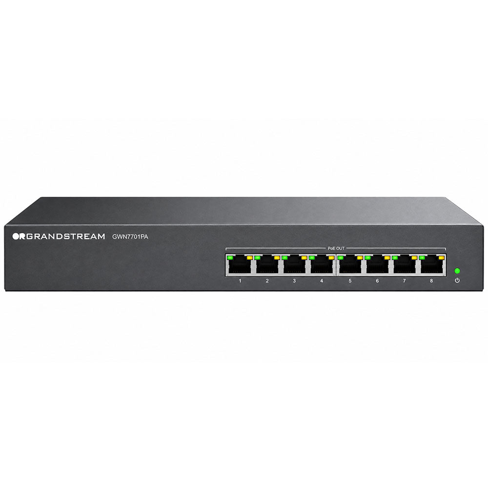 GrandStream GWN7701PA Unmanaged Desktop Switch 4 Ports PoE 101001000Mbps + 4 Ports 101001000Mbps 60W