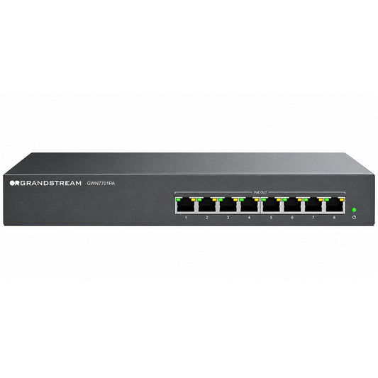 GrandStream GWN7701PA Unmanaged Desktop Switch 4 Ports PoE 101001000Mbps + 4 Ports 101001000Mbps 60W