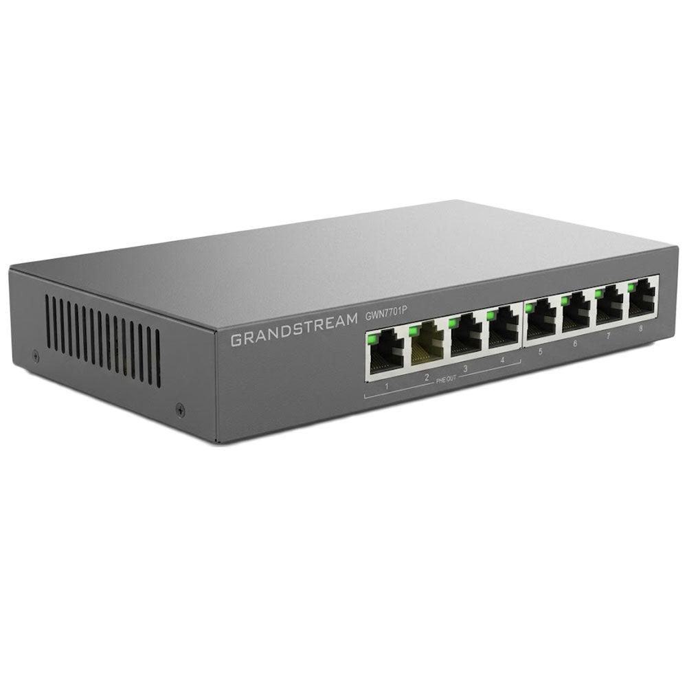 GrandStream GWN7701P Unmanaged Desktop Switch 4 Ports PoE 101001000Mbps + 4 Ports 101001000Mbps