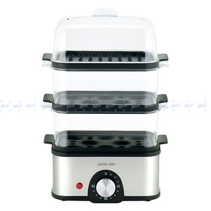 Green Lion 3-Tier Egg & Vegetable Steamer Cooker GN3TREGGCKGY 500W - Gray
