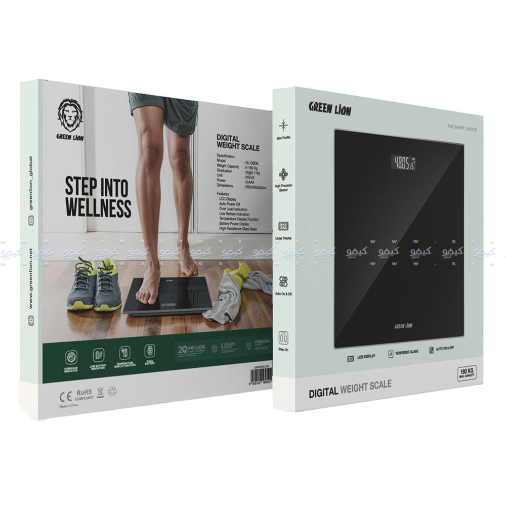 Green Lion Digital Weight Scale GNDWEISCLBK 180Kg - Black