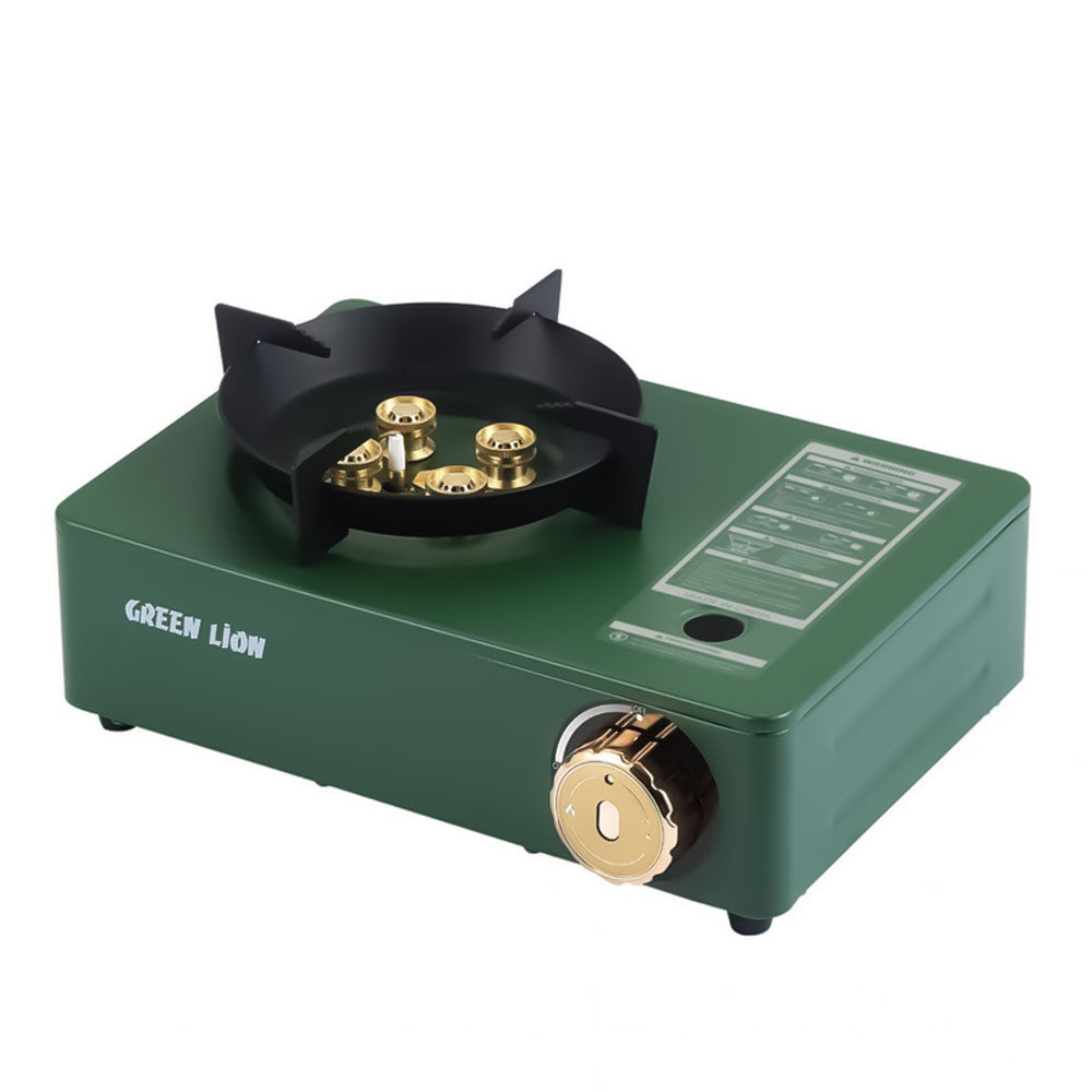 Green Lion Mini Cassette Stove Gas Cooker GN4BUCASTVEGN - Green