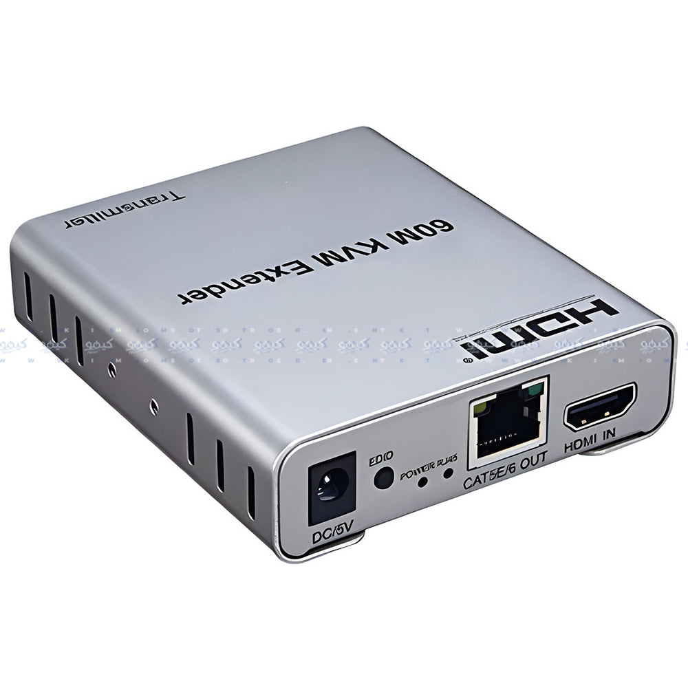 موصل HDMI KVM بطول 60 متر لكابل Lan مع Audio 