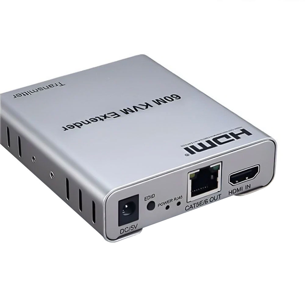 موصل HDMI + USB بطول 60 متر لكابل Lan KVM Lp CAT5/5E/6/6A/7