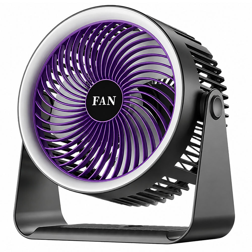 HH-001 Rechargeable Desktop Lighting Mini Fan