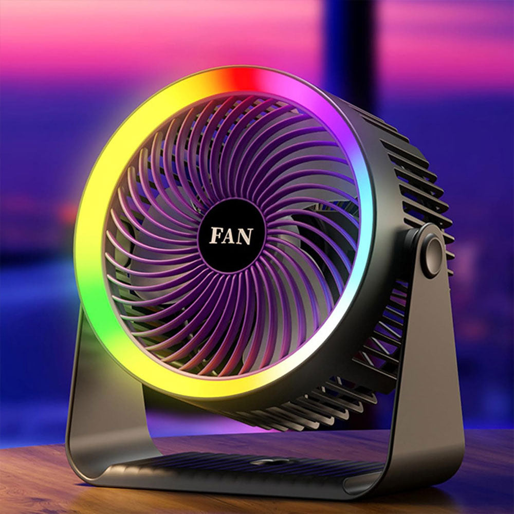 HH-001 Rechargeable Desktop Lighting Mini Fan