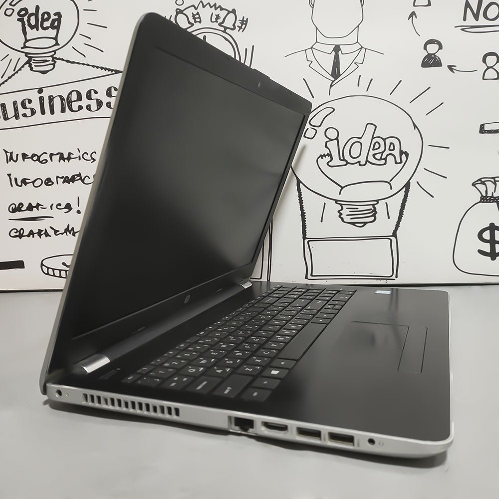 لاب توب اتش بى 15-BS123NE (انتل كور i5-8250U - رام 16 جيجابايت SSD 256GB - DDR4 - اى ام دى راديون R5 M330 2GB - شاشة 15.6 بوصة FHD - كاميرا) استعمال خارج