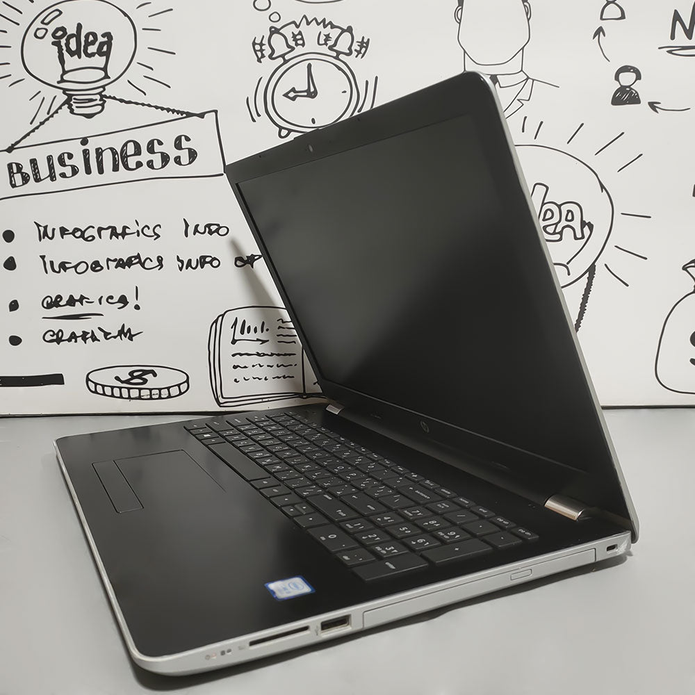 لاب توب اتش بى 15-BS123NE (انتل كور i5-8250U - رام 16 جيجابايت SSD 256GB - DDR4 - اى ام دى راديون R5 M330 2GB - شاشة 15.6 بوصة FHD - كاميرا) استعمال خارج