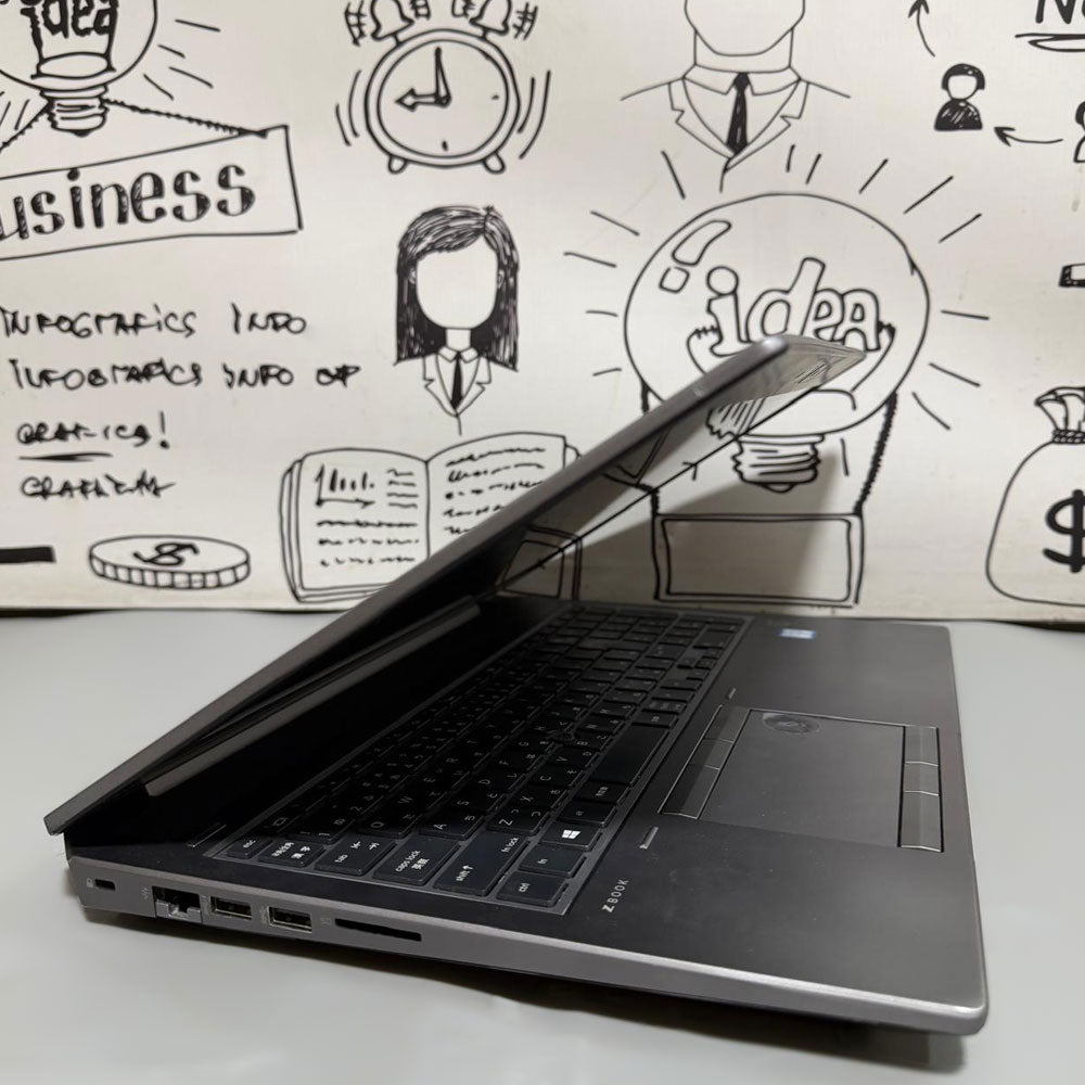 HP ZBook 15 G6 Mobile Workstation Laptop (Intel Core i7-9750H - 16GB DDR4 - M.2 512GB - Nvidia Quadro T2000 4GB - 15.6 Inch FHD - Cam) Original Used