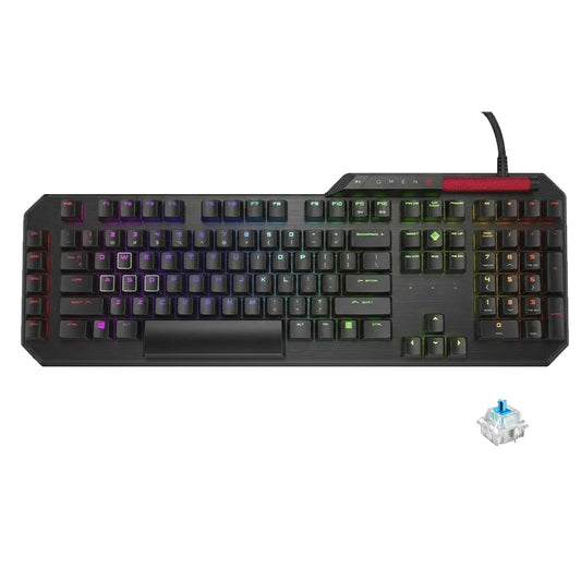 كيبورد اتش بي سلكى سويتش ازرق RGB جيمنج إنجليزى وعربي Omen Sequencer
