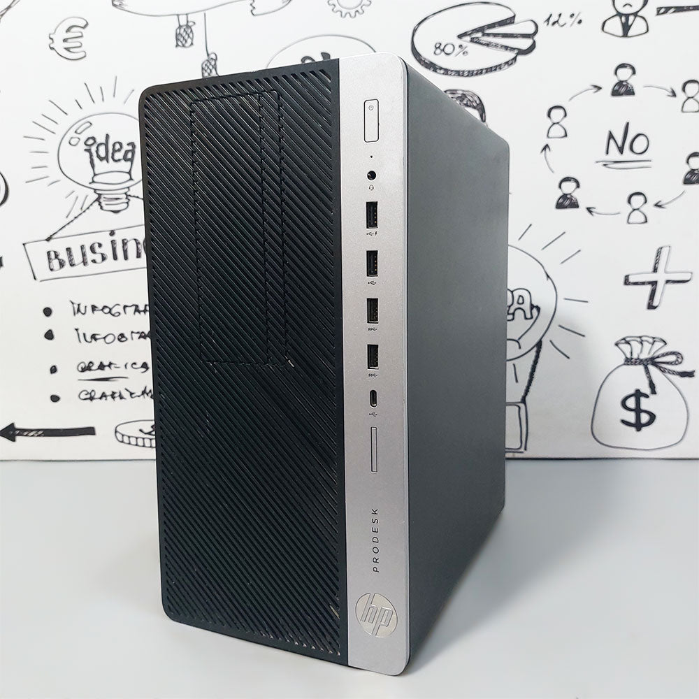 كمبيوتر تاور اتش بي ProDesk 600 G5 (انتل كور i5-8500 - رام 8 جيجابايت DDR4 - بدون هارد - انتل UHD جرافيكس - DVD RW) استعمال خارج