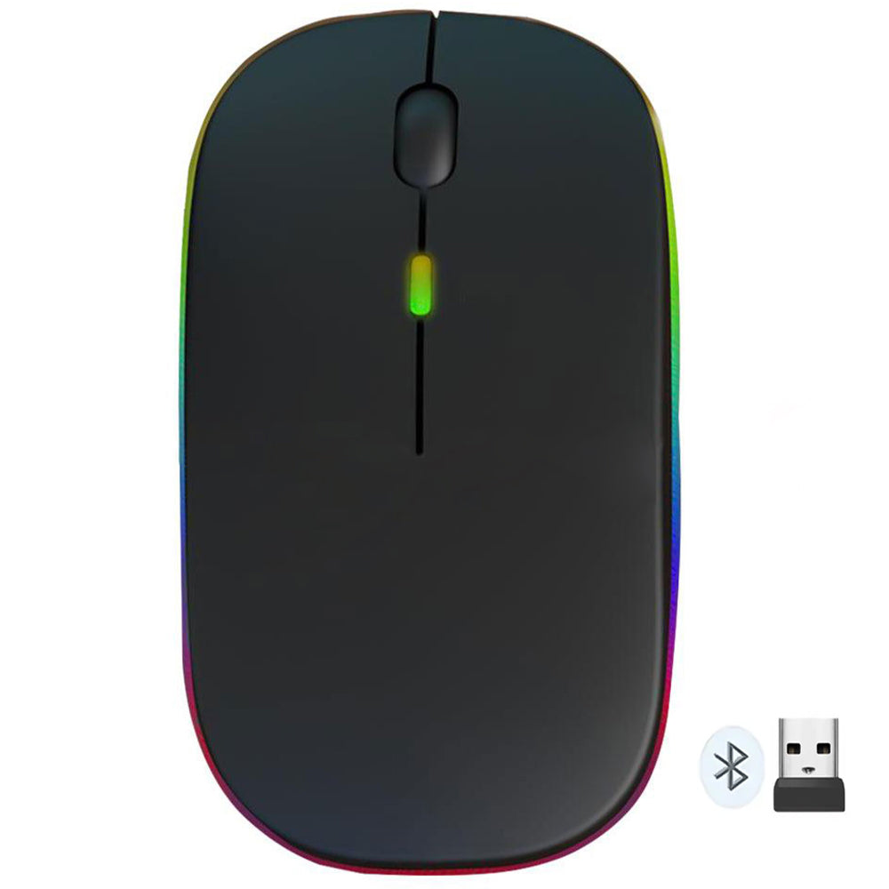 ماوس اتش بي لاسلكي بلوتوث RGB قابل للشحن ثنائي الوضع جيمنج 1600 نقطة فى البوصة W10 (كوبي)
