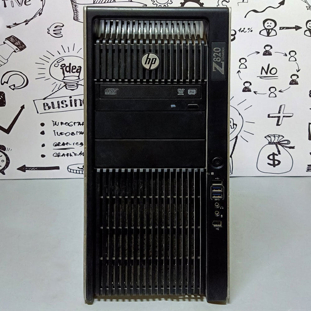 كمبيوتر تاور ورك ستيشن اتش بي Z820 (2x CPU انتل زيون E5-2640 - رام 16 جيجابايت DDR3 - بدون هارد - بدون كارت شاشه) استعمال خارج
