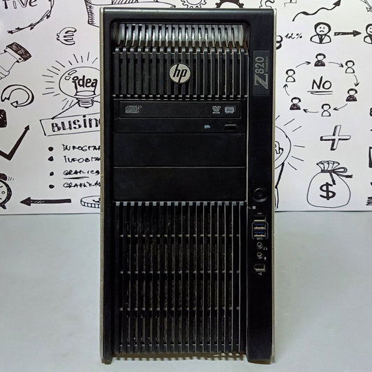 كمبيوتر تاور ورك ستيشن اتش بي Z820 (2x CPU انتل زيون E5-2640 - رام 16 جيجابايت DDR3 - بدون هارد - بدون كارت شاشه) استعمال خارج