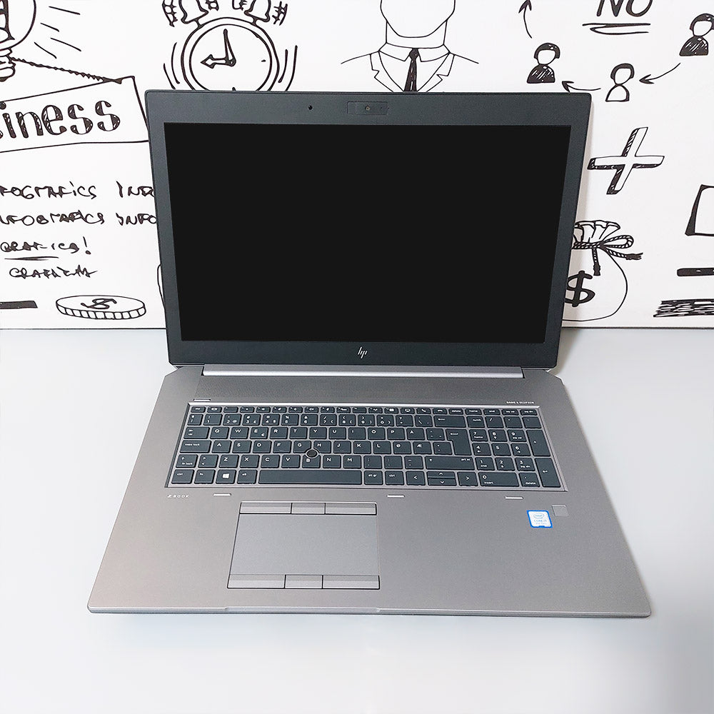 HP ZBook 17 G5 Mobile Workstation Laptop (Intel Core i7-8750H - 32GB DDR4 -  M.2 512GB - Nvidia Quadro P3200 6GB - 17.3 Inch FHD - Cam) Original Used