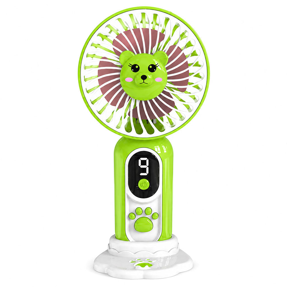 HQ-62A-1 Rechargeable Portable Handheld Mini Fan - Green x White