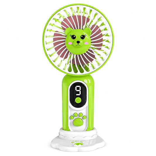 HQ-62A-1 Rechargeable Portable Handheld Mini Fan - Green x White
