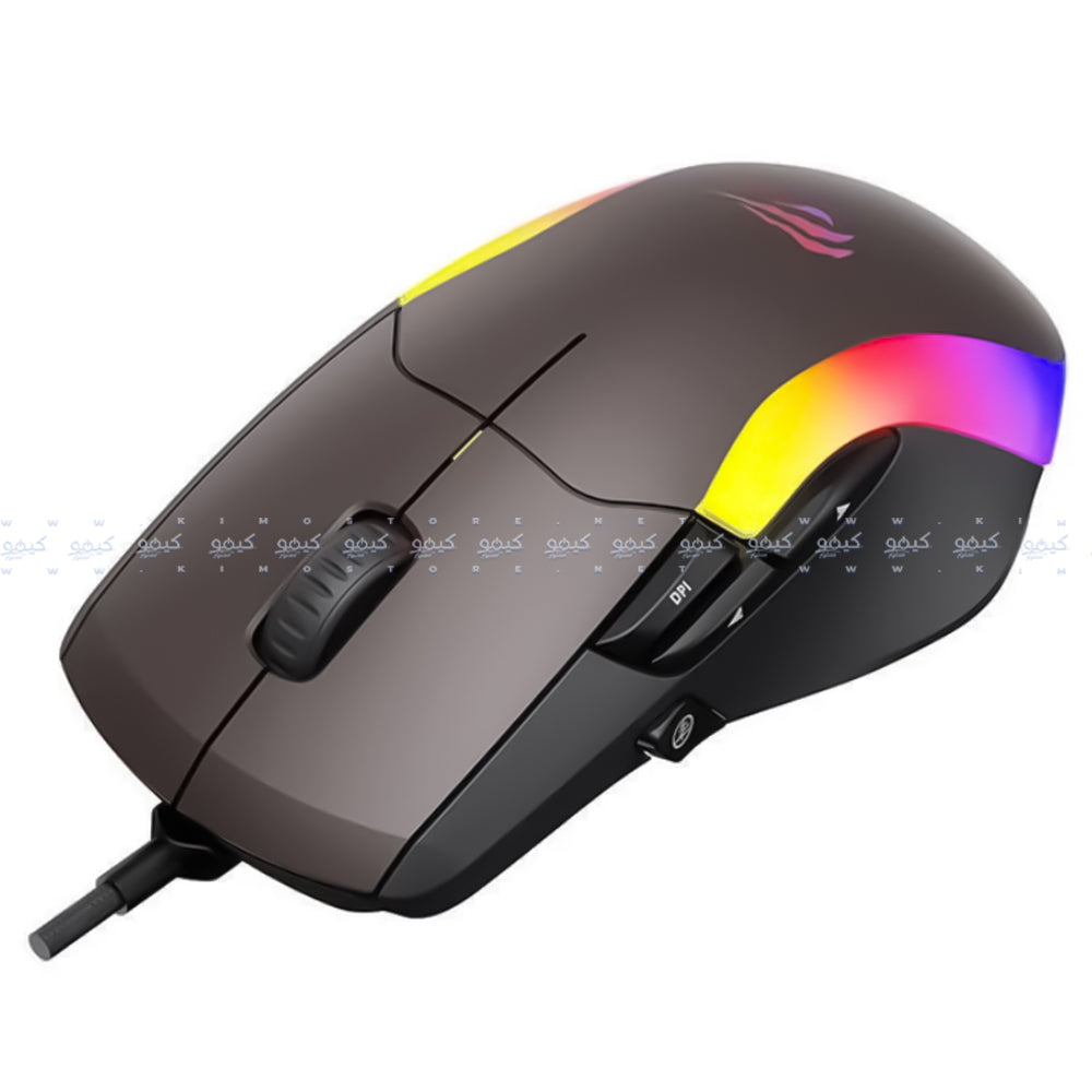 ماوس هافيت سلكي RGB جيمنج 8000 نقطة في البوصة Gamenote MS959S - اسود 