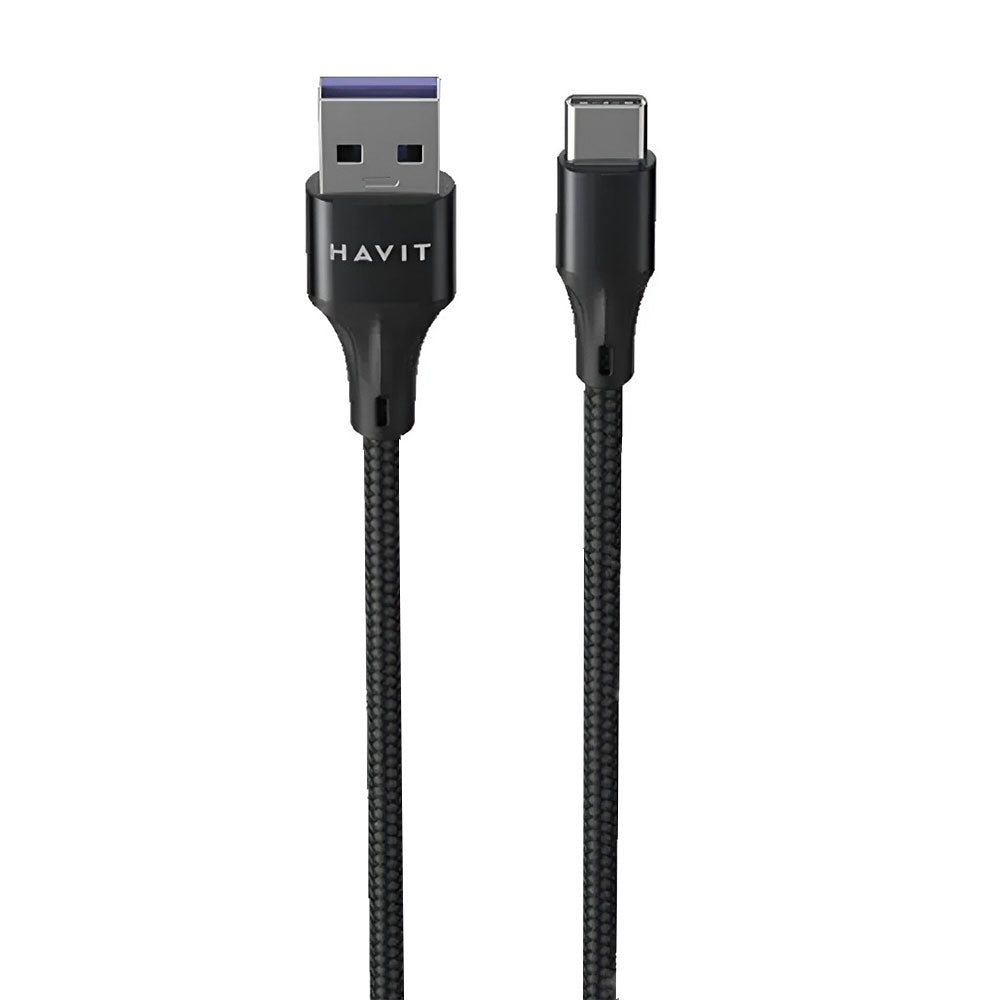 Havit HV-CBX001 VOOC USB To Type-C Cable 5.0A Fast Charging 1m - Black