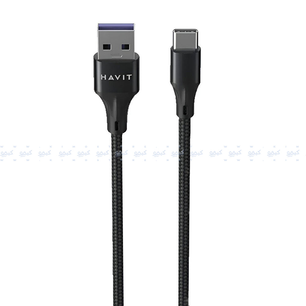 Havit HV-CBX001 VOOC USB To Type-C Cable 5.0A Fast Charging 1m - Black