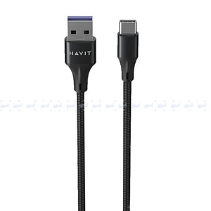 Havit HV-CBX001 VOOC USB To Type-C Cable 5.0A Fast Charging 1m - Black
