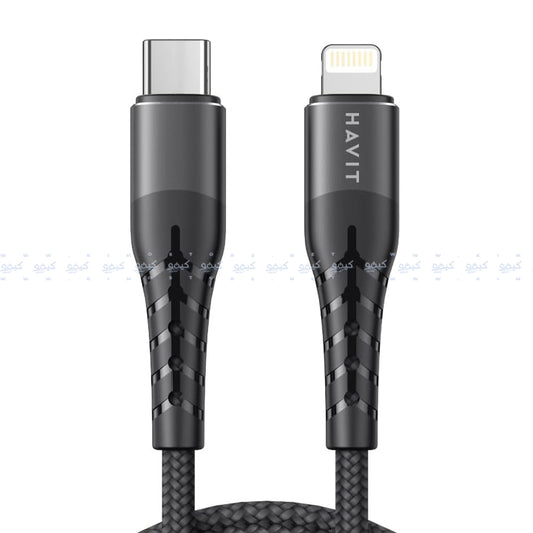 Havit HV-RH14 Type-C To Lightning Cable 30W Fast Charging 1.2m - Black