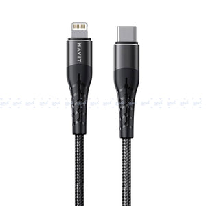 Havit HV-RH14 Type-C To Lightning Cable 30W Fast Charging 1.2m - Black