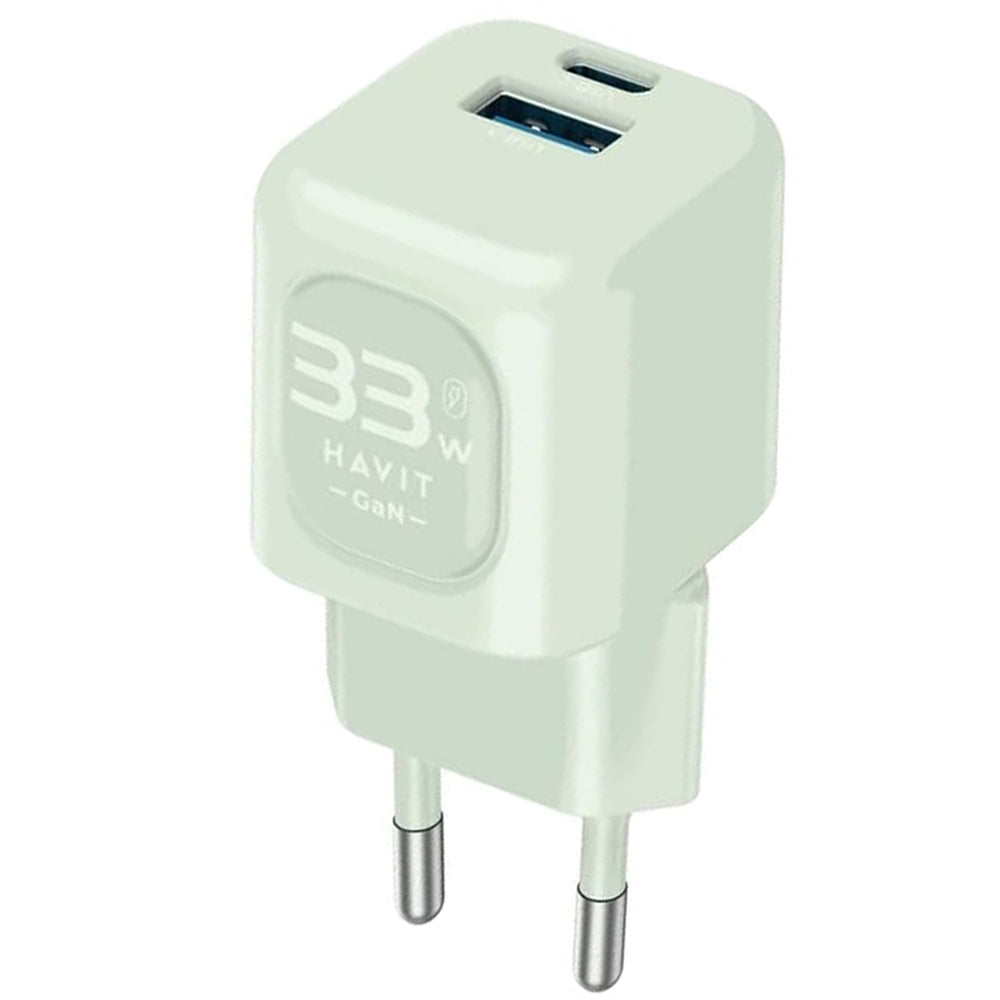 Havit UC230 GaN Wall Charger USB + Type-C 33W Fast Charging