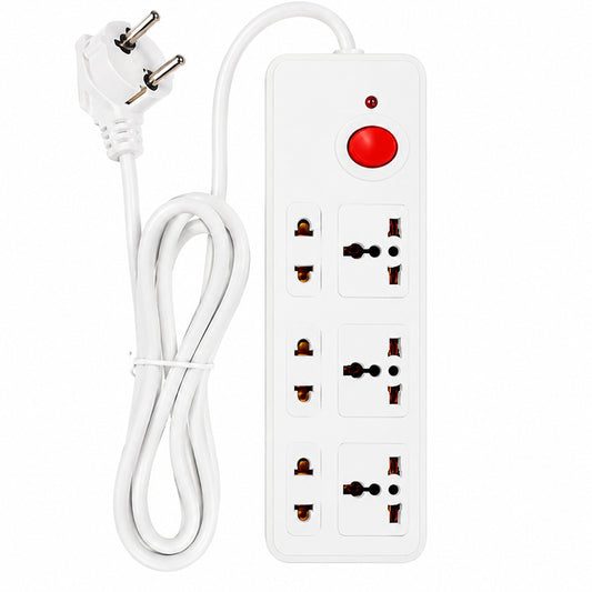 Hero 306 6Port Power Strip 2500W 2m - White