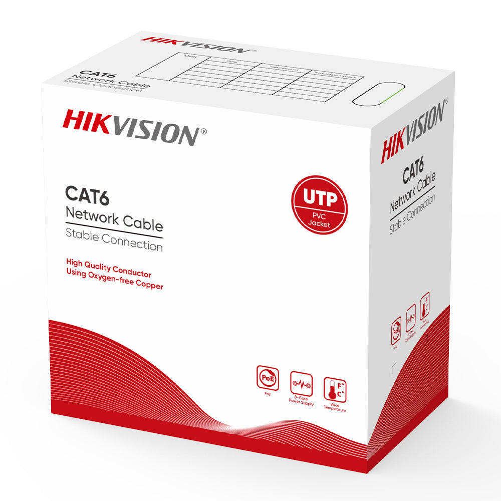 Hikvision DS-1LN6-UU Network Cable 305m Cat6 UTP