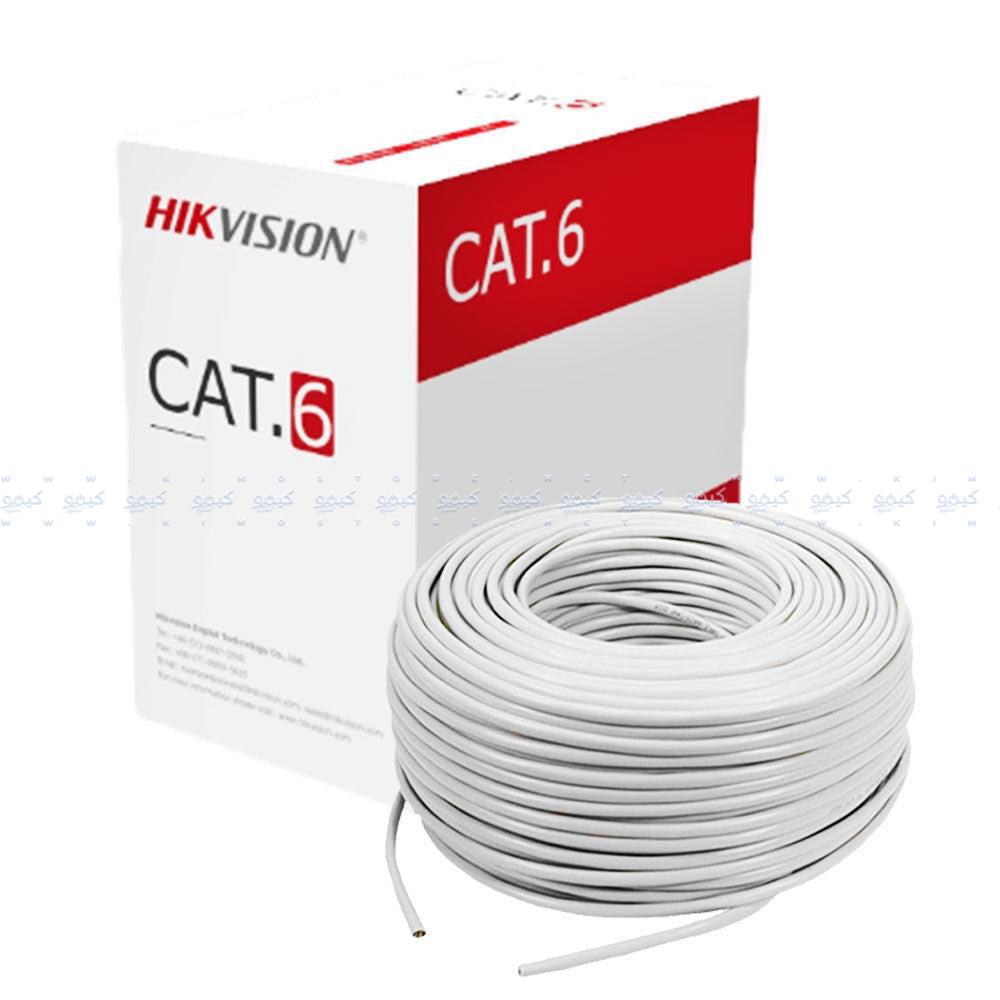 كابل نت وورك هيكفيجن 305 متر DS-1LN6U-W/CCA Cat6 UTP - أبيض