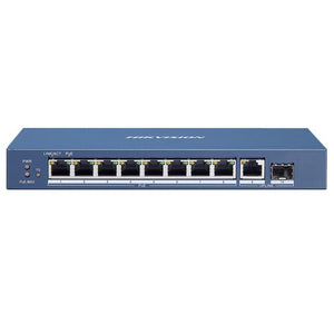 Hikvision DS-3E0510P-E Unmanaged Desktop Switch 8 Ports PoE 10/100/1000Mbps + 1 Port RJ45 10/100/1000Mbps Uplink + 1 Port SFP 10/100/1000Mbps Uplink 110W