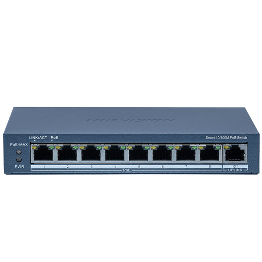 سويتش هيكفيجن 8 منفذ 10/100 ميجابت في الثانية PoE + منفذ (RJ45) 10/100/1000 ميجابايت/ثانية DS-3E1309P-EI Managed