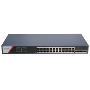 Hikvision DS-3E1528P-SI-24P4F Managed Rackmount Switch 24 Ports PoE 10/100/1000Mbps + 4 Ports SFP 10/100/1000Mbps Fiber Optical 370W