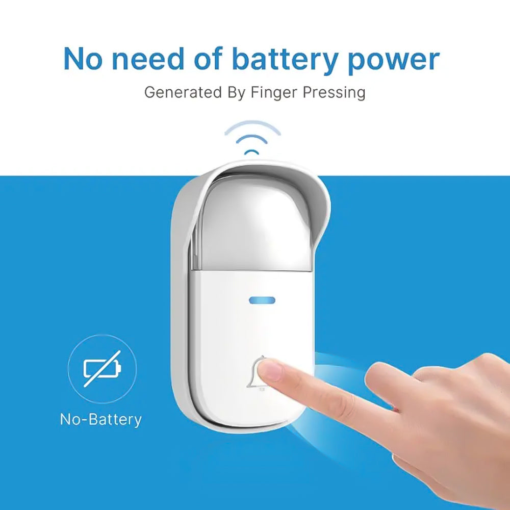 جرس باب هيكفيجن Kinetic لاسلكي DS-KIS121 