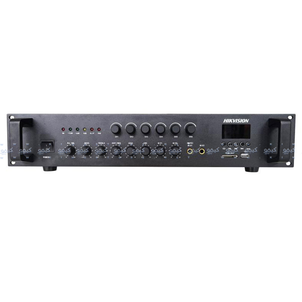 Hikvision DS-QAE0A120G1-VB6 6-Zone Analog Mixer Amplifier 120W - Black