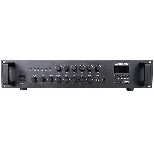 Hikvision DS-QAE0A120G1-VB6 6-Zone Analog Mixer Amplifier 120W - Black