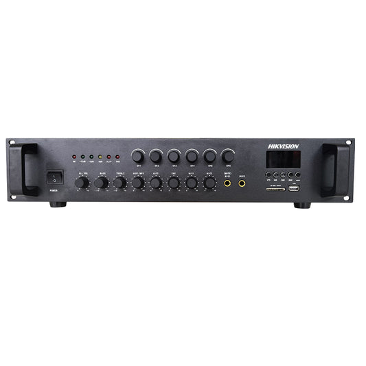 Hikvision DS-QAE0A240G1-VB6 6-Zone Analog Mixer Amplifier 240W - Black