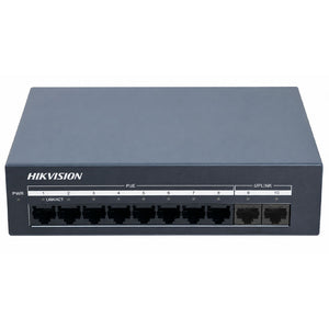 Hikvision DS-XS10G-P Unmanaged Desktop Switch 8 Ports PoE 10/100/1000Mbps + 2 Ports RJ45 10/100/1000Mbps 65W