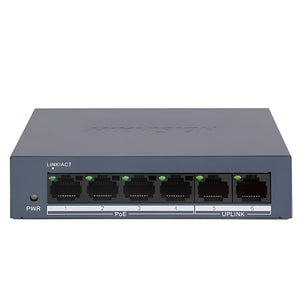 سويتش هيكفيجن 4 منافذ 100/10 ميجابت/ثانية PoE + منفذين (RJ45) 100/10 ميجابايت/ثانية Uplink DS-3E0106MP-E/M Unmanaged Desktop