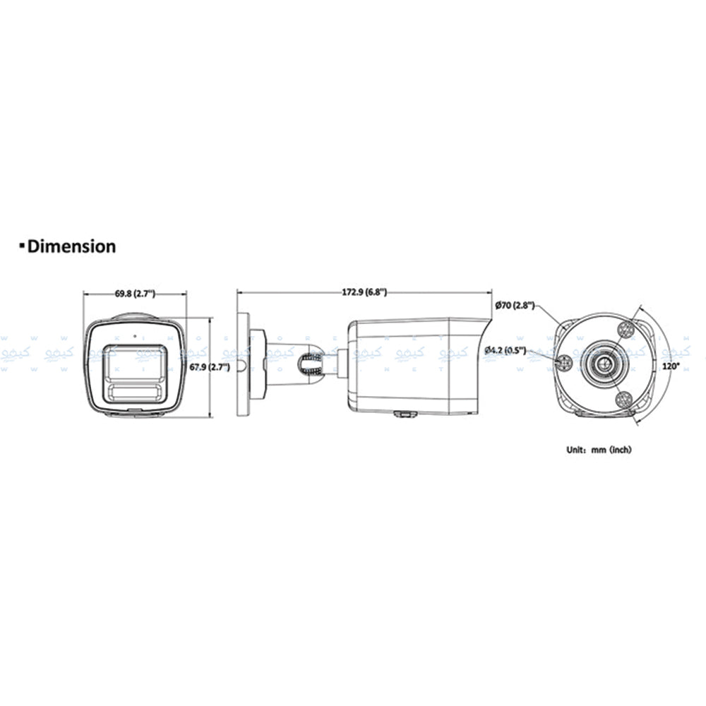 Hikvision DS-2CD1047G2H-LIU Outdoor IP Security Camera 4MP 4mm (Mic) (ColorVu)