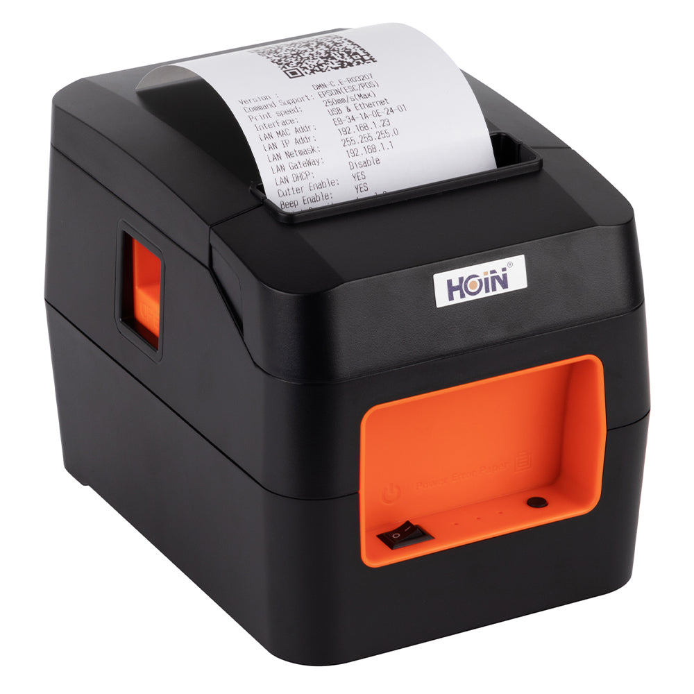 Hoin HOP-E804 Mini Receipt Printer - Black x Orange