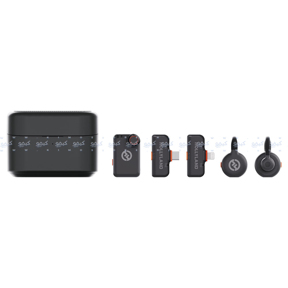 Hollyland LARK M2S Combo 3in1 2.4GHz Dual Channel Wireless Lavalier Microphone System (Local Warranty) - Black
