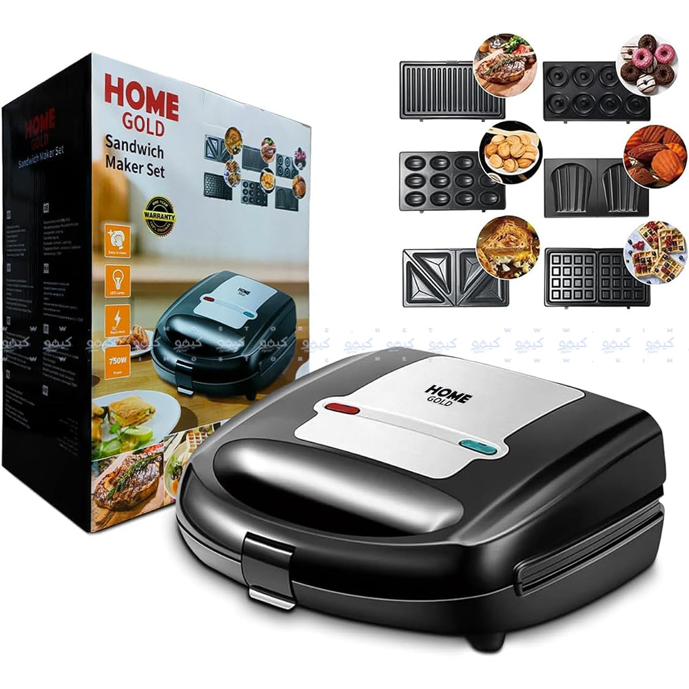 Home Gold Sandwich Maker 6X1 2023-1 750W