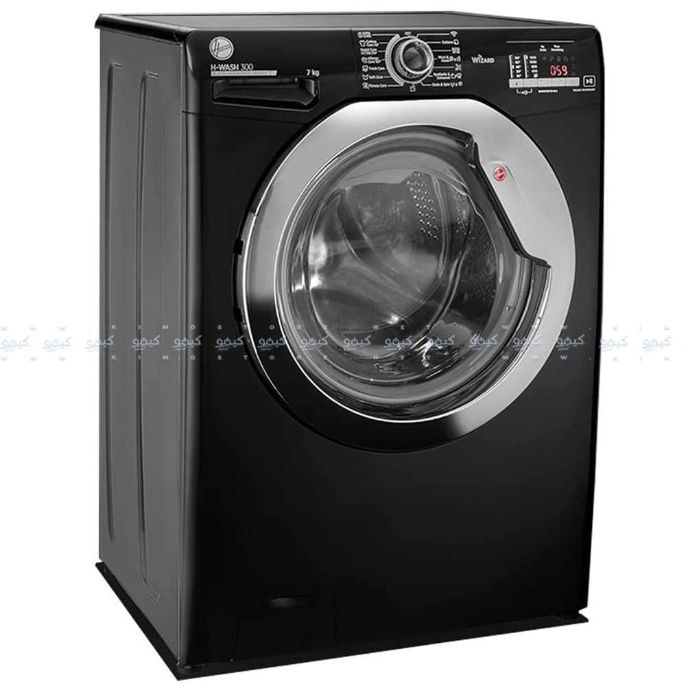 غسالة ملابس هوفر فول أتوماتيك تحميل أمامي 7 كجم H3WS173DC3B-ELA - اسود