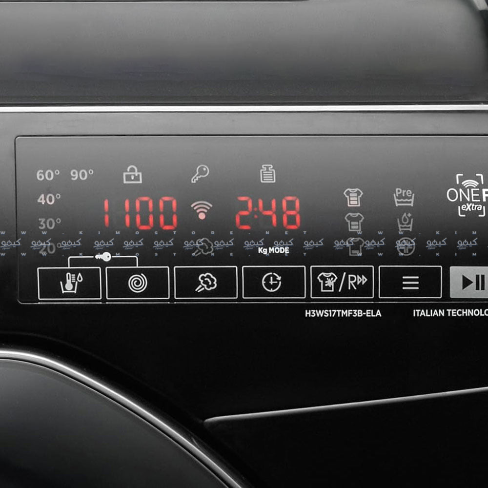 Hoover Front Load Fully Automatic Washing Machine Inverter H3WS17TMF3B-ELA 7Kg - Black